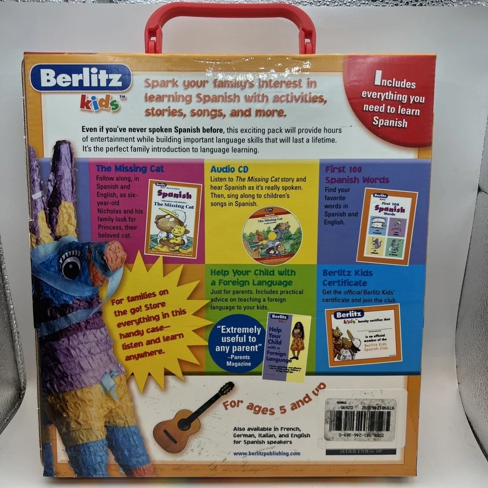 Berlitz Spanish Language Pack For Kids Learn W/activities, Songs, Stories